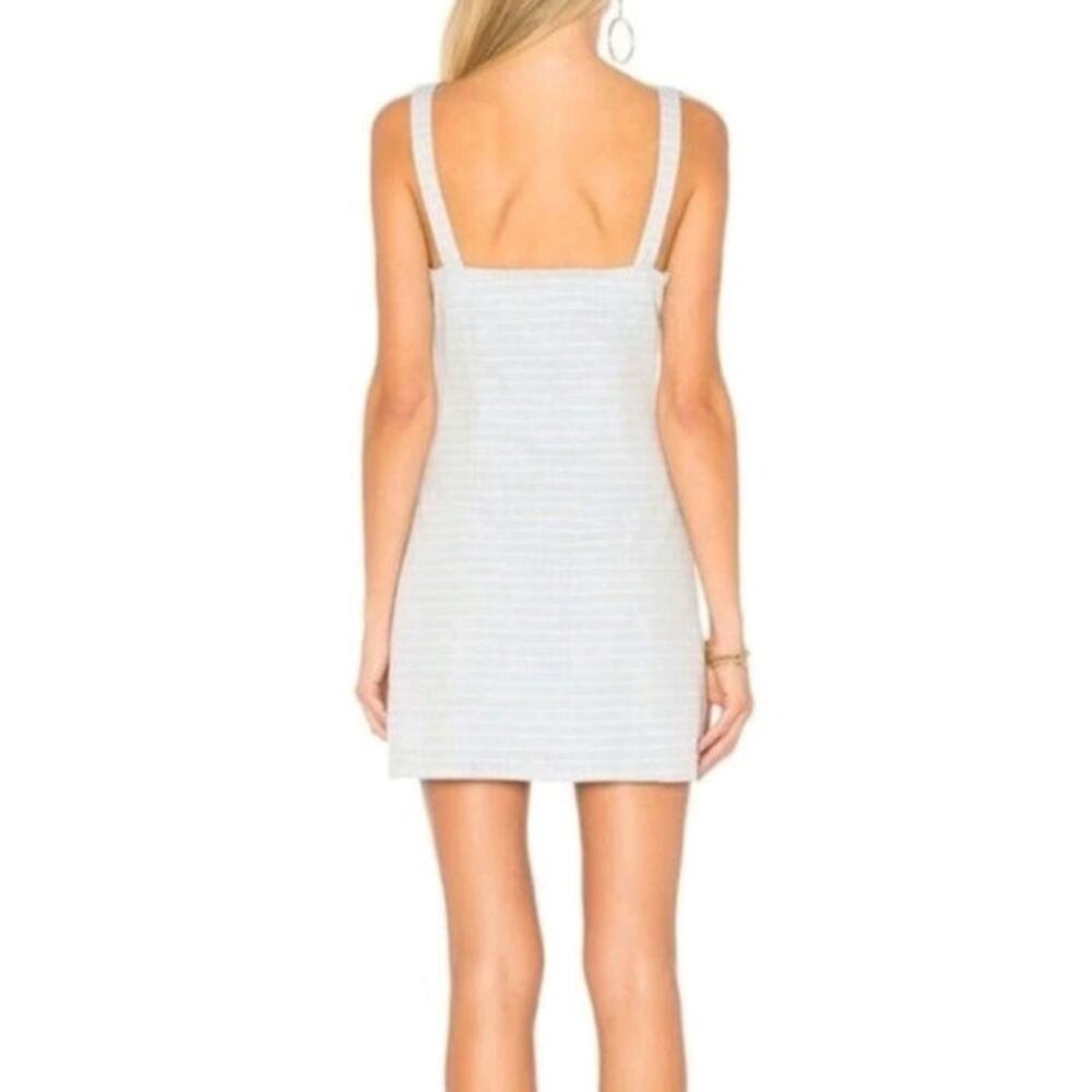 L'Academie Revolve Hawes Blue Cotton Chambray Button Front Mini Dress Medium - Picture 3 of 16